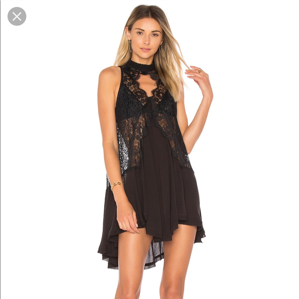 NWT: Free People Tell Tale Heart Lace Tunic🖤